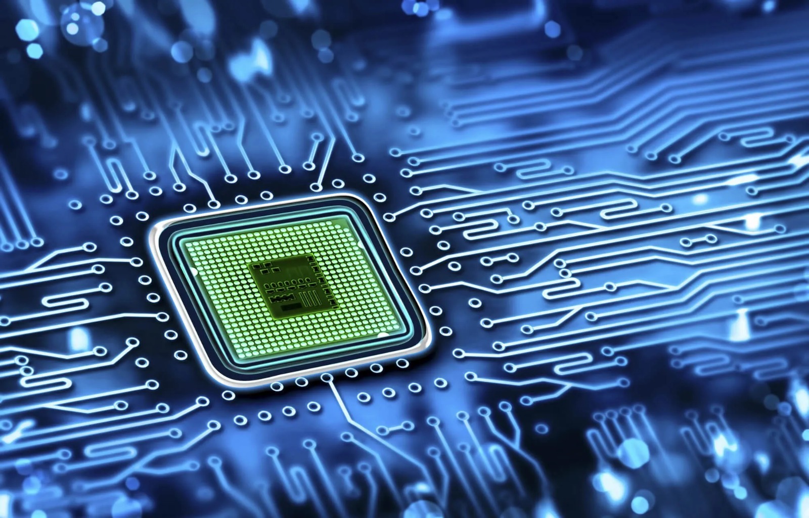 Semiconductor chip on a circuit board